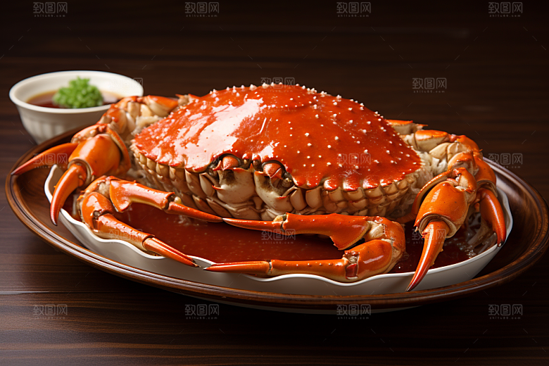 梭子蟹冰鲜海鲜摄影图