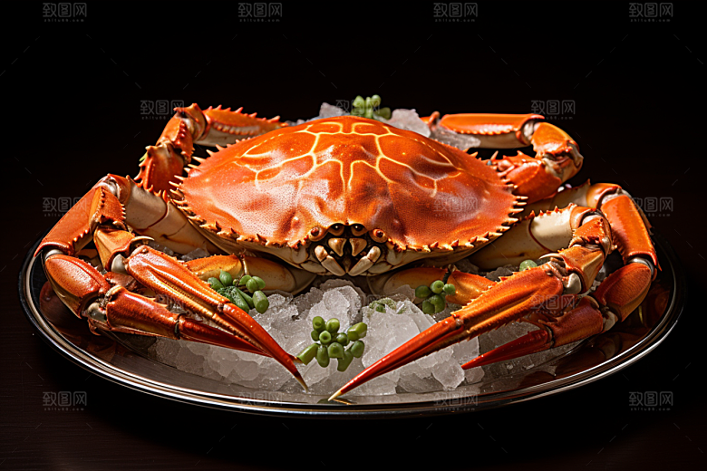 梭子蟹美食海蟹摄影图