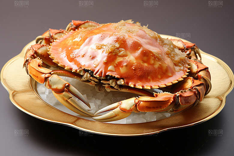 梭子蟹食材美食摄影图