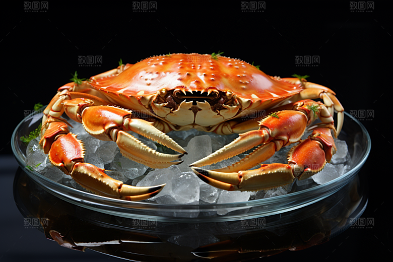 梭子蟹大海海洋摄影图