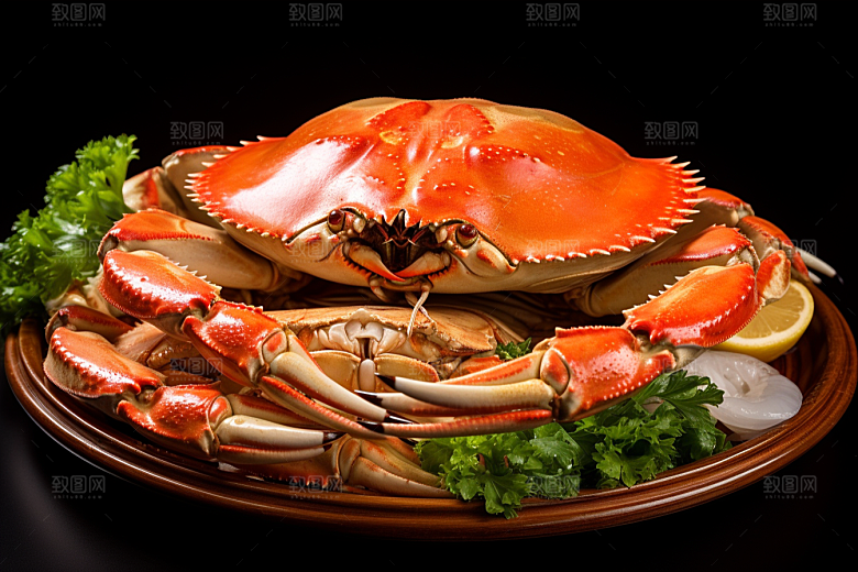 梭子蟹食材海蟹摄影图