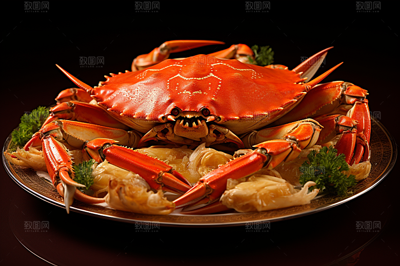 梭子蟹海鲜海货摄影图