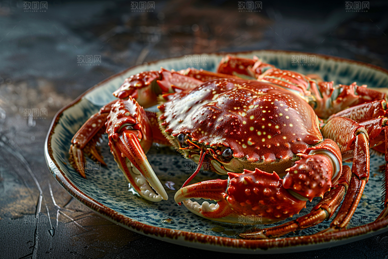 梭子蟹螃蟹食材摄影图