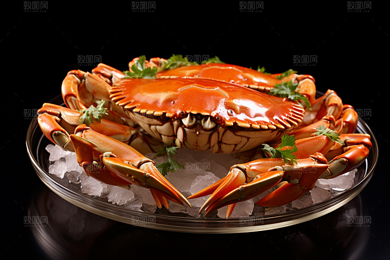 梭子蟹海蟹螃蟹摄影图