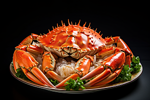 梭子蟹食材海蟹摄影图