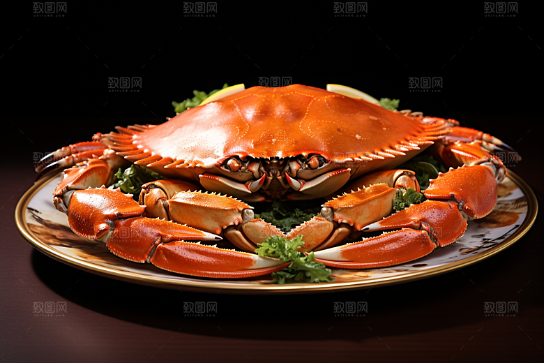 梭子蟹美味海鲜摄影图