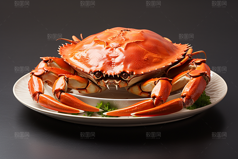 梭子蟹美食螃蟹摄影图