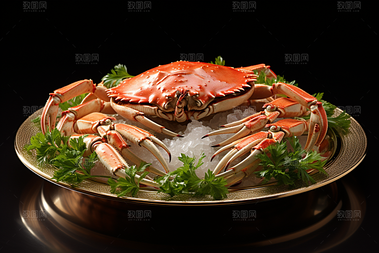 梭子蟹螃蟹食材摄影图