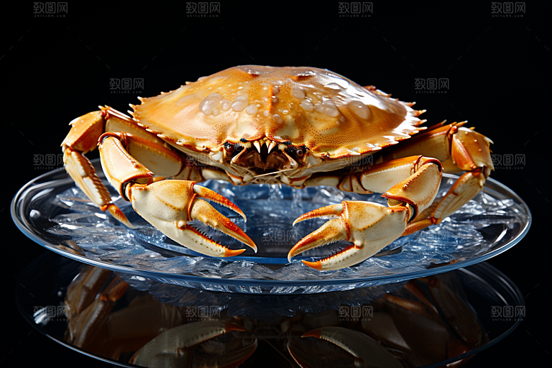梭子蟹海洋海鲜摄影图