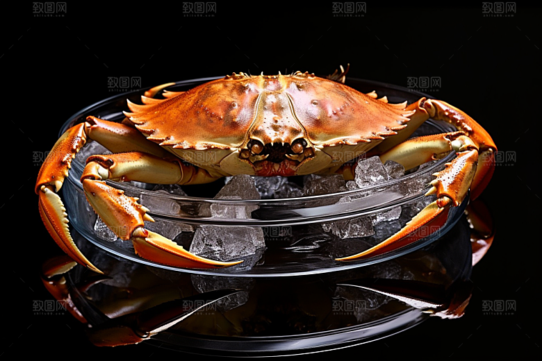 梭子蟹高清美味摄影图