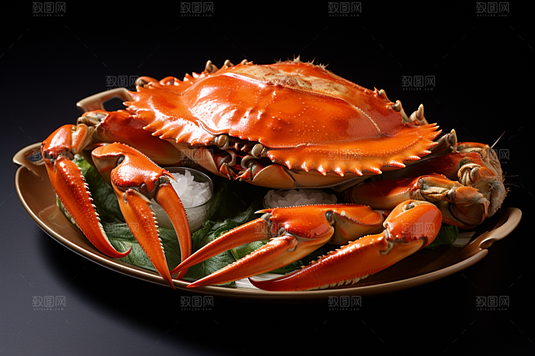 梭子蟹海鲜海蟹摄影图