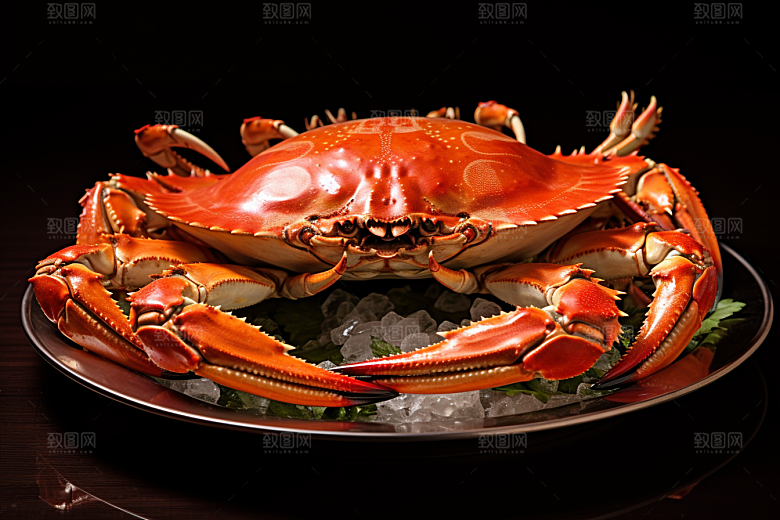 梭子蟹美食高清摄影图