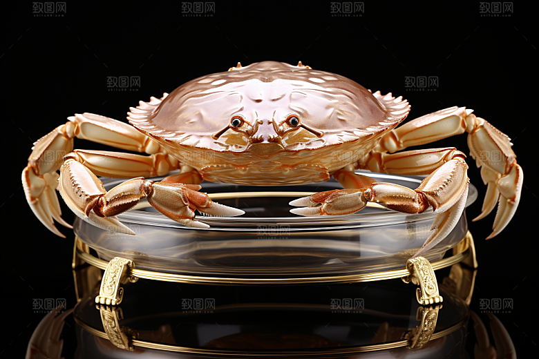 梭子蟹美食美味摄影图