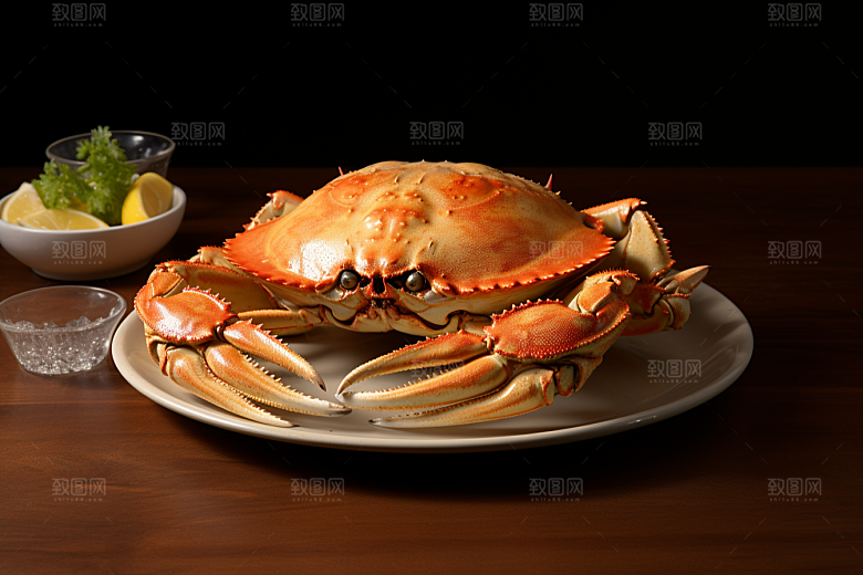 梭子蟹美食螃蟹摄影图