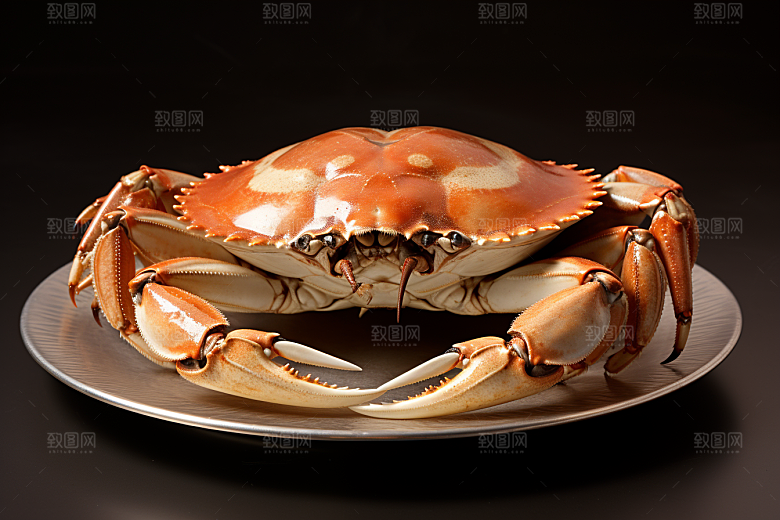 梭子蟹冰鲜大海摄影图