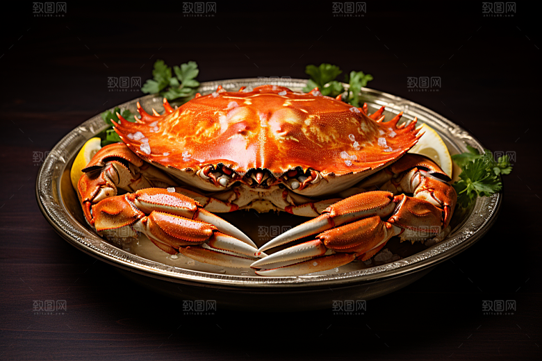 梭子蟹食材海货摄影图