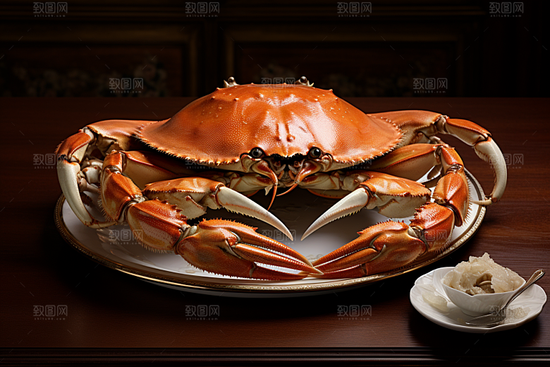 梭子蟹美味海蟹摄影图