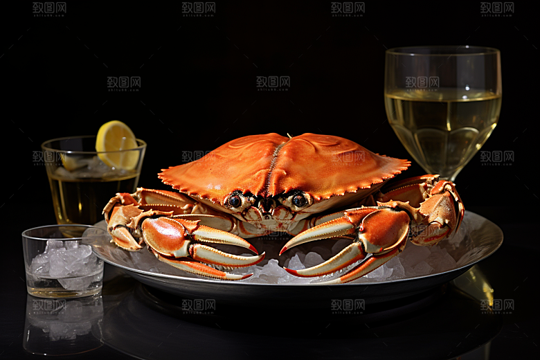 梭子蟹高清食材摄影图