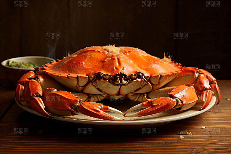 梭子蟹海鲜美味摄影图