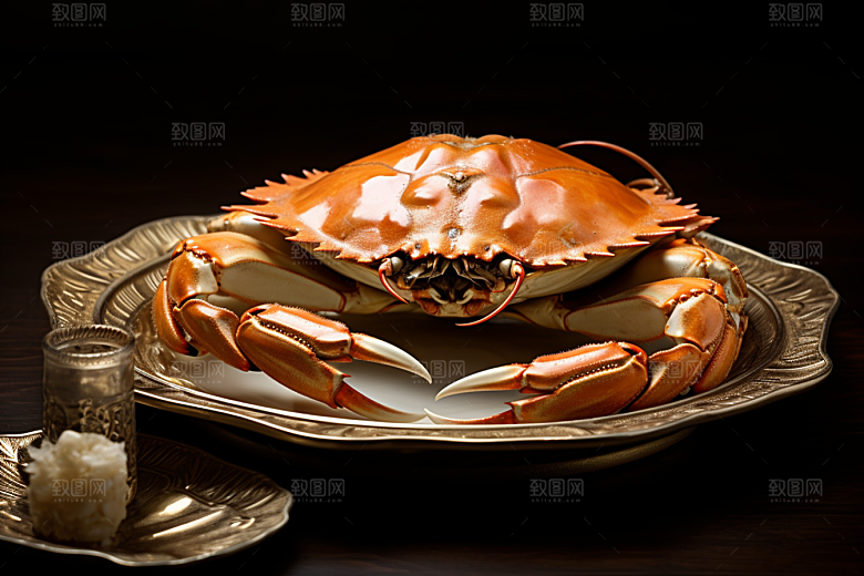 梭子蟹大海螃蟹摄影图