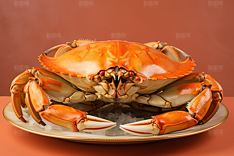 梭子蟹海货美味摄影图