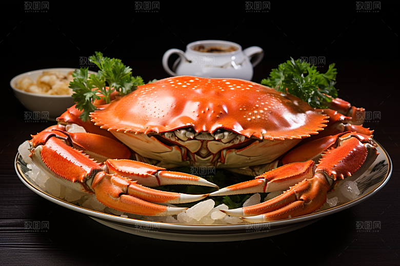 梭子蟹海蟹螃蟹摄影图