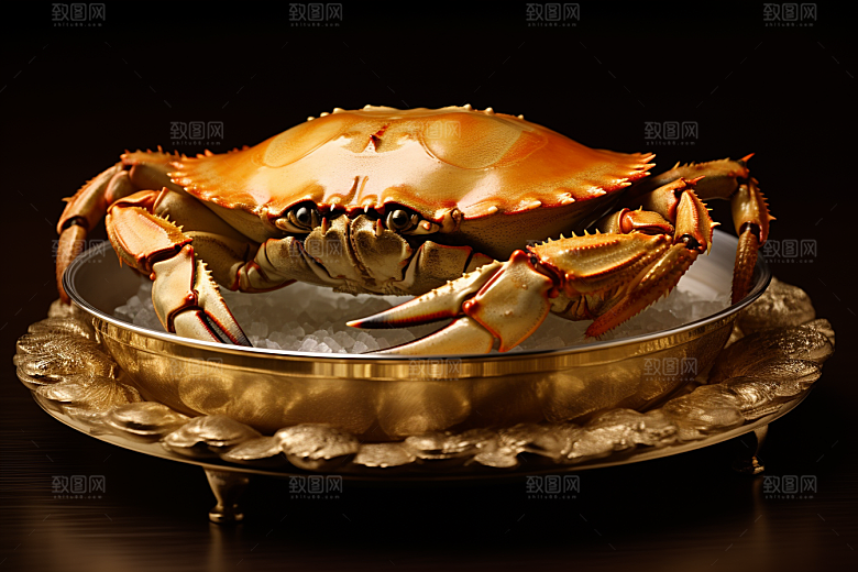 梭子蟹海货高清摄影图