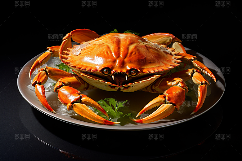 梭子蟹食材高清摄影图