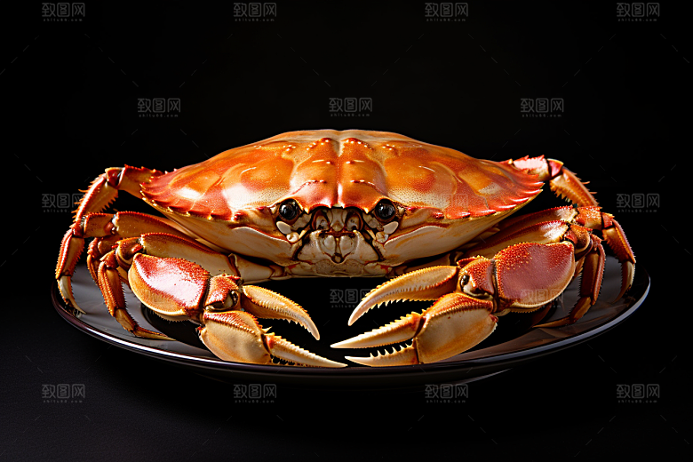 梭子蟹海货美食摄影图
