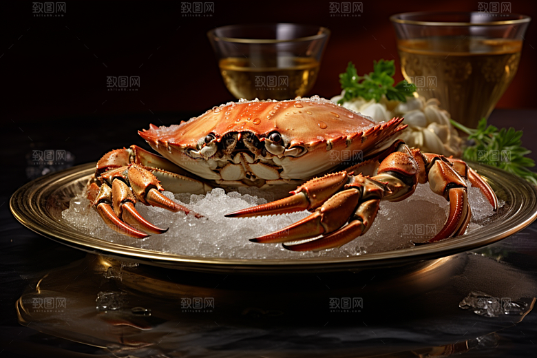 梭子蟹美食海洋摄影图
