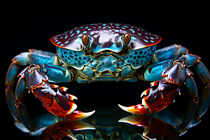 梭子蟹美食螃蟹摄影图