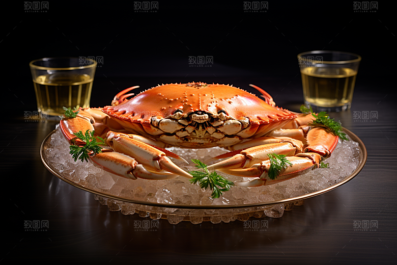 梭子蟹海鲜海蟹摄影图