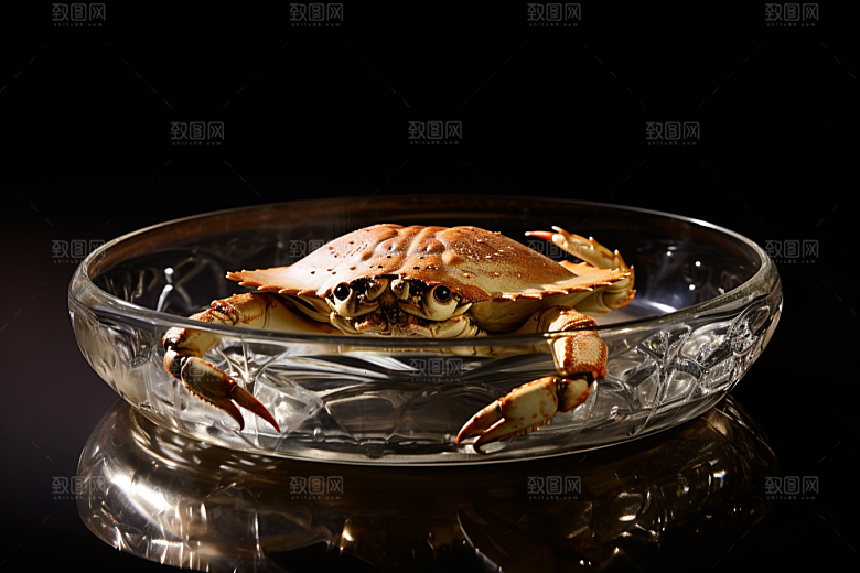 梭子蟹大海海货摄影图