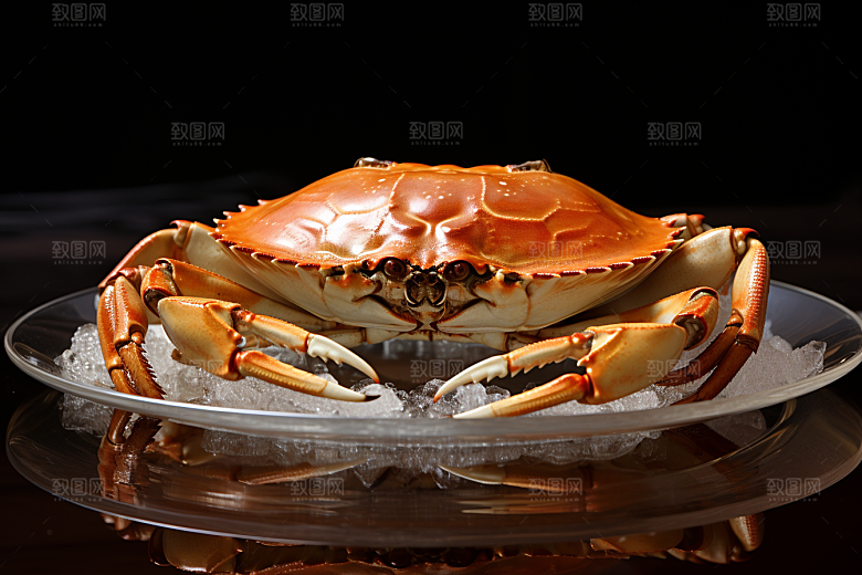 梭子蟹美食海货摄影图