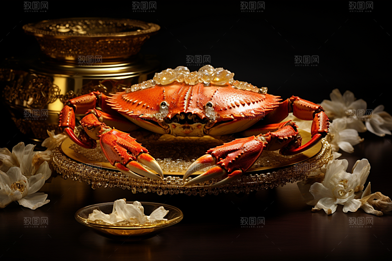 梭子蟹高清食材摄影图