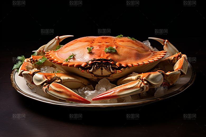 梭子蟹螃蟹海蟹摄影图
