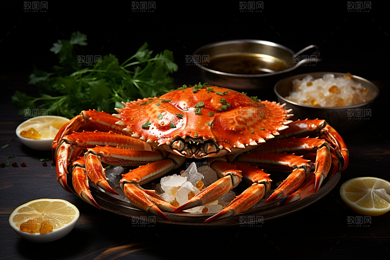 梭子蟹海货海鲜摄影图