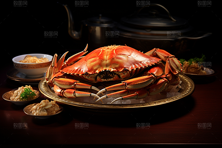 梭子蟹美食海货摄影图