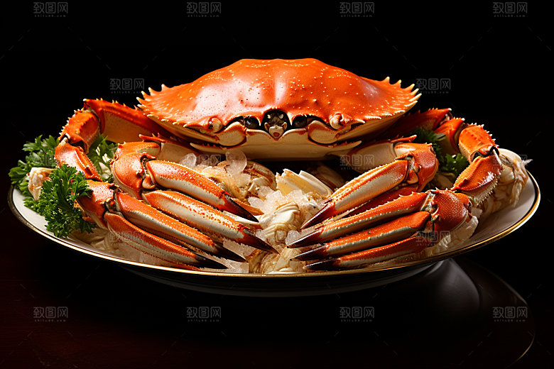 梭子蟹海洋食材摄影图
