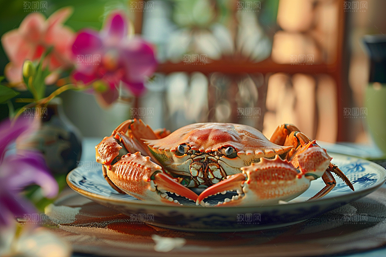 梭子蟹食材海蟹摄影图