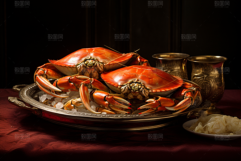 梭子蟹食材海洋摄影图