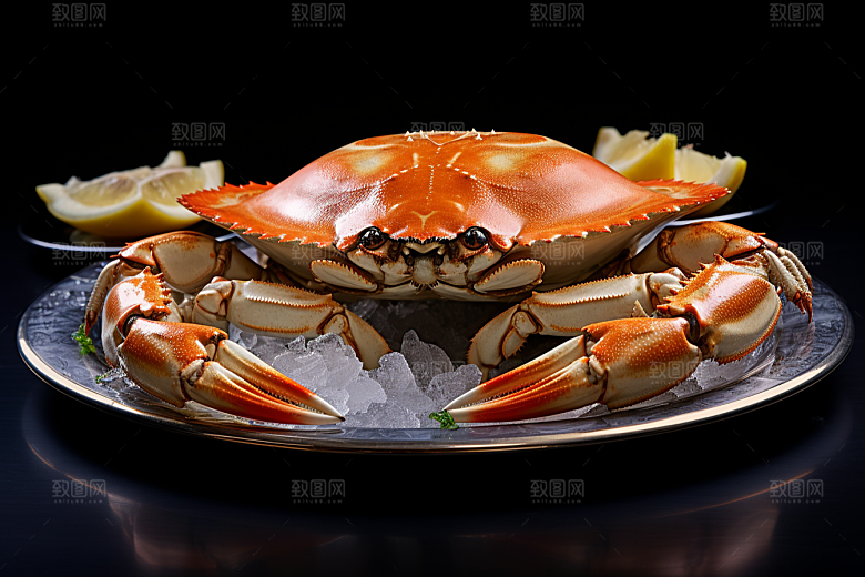 梭子蟹海洋美味摄影图