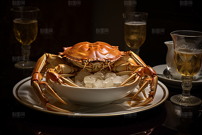 梭子蟹海货高清摄影图