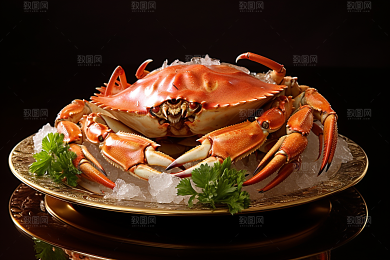 梭子蟹美味海洋摄影图