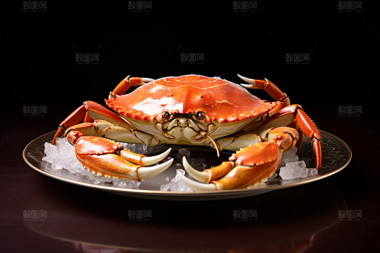 梭子蟹海洋冰鲜摄影图