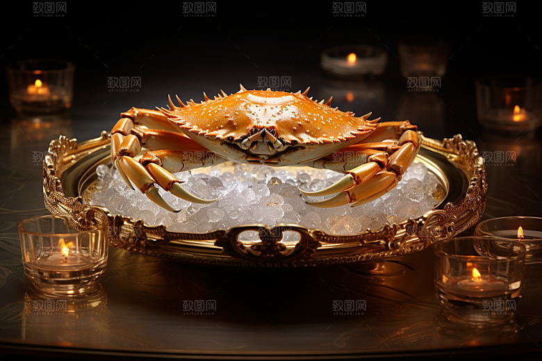 梭子蟹高清海蟹摄影图