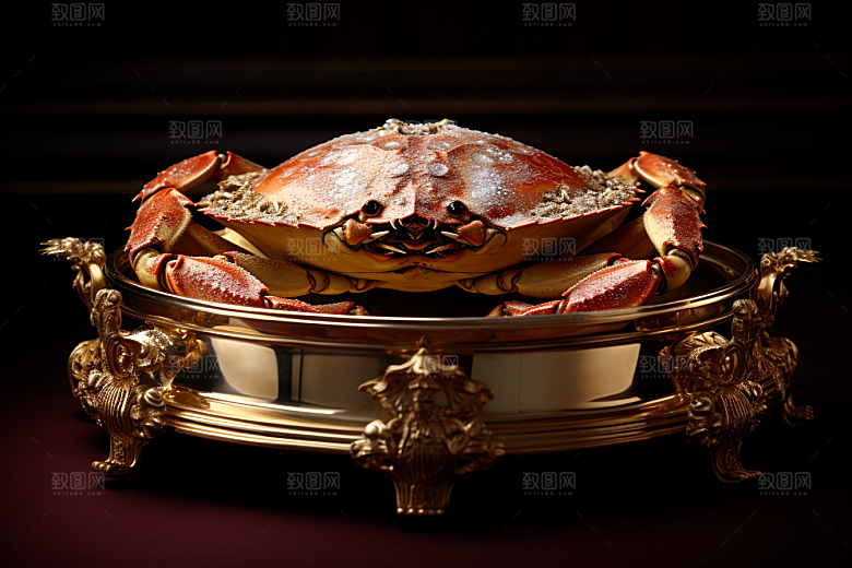 梭子蟹美食美味摄影图