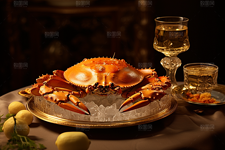 梭子蟹美食海洋摄影图