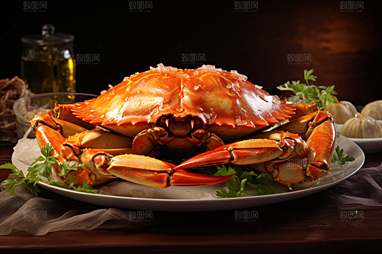 梭子蟹海货大海摄影图