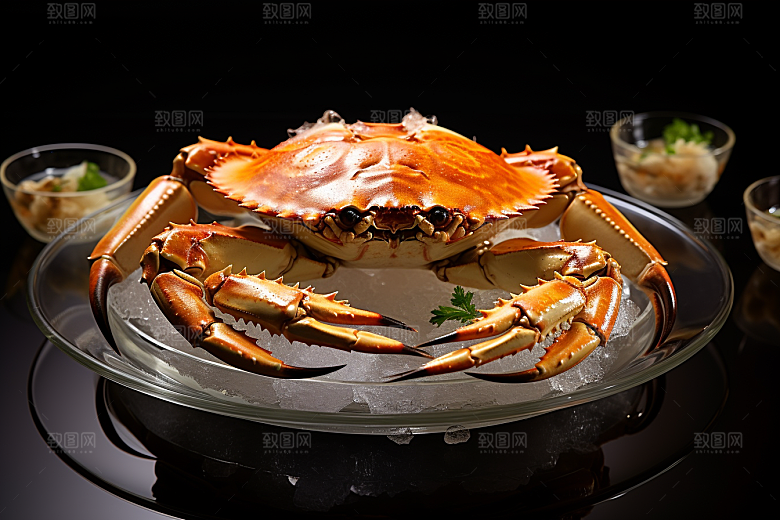 梭子蟹螃蟹食材摄影图